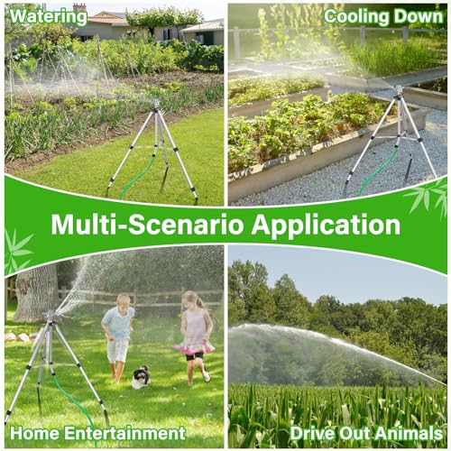 Heavy Duty Impact Sprinkler on Tripod Base,50 Inch Tripod Sprinkler - size: 50in