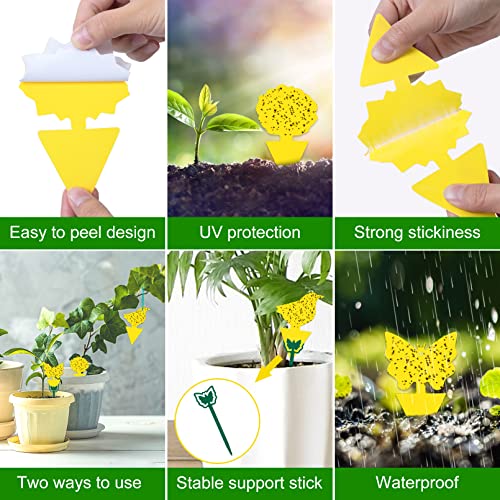 Yellow Sticky Traps 60 Pk, Fruit Fly & Fungus Gnat Traps Indoor Outdoor Use - size: 60 Packs