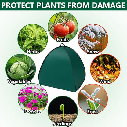 2 Pcs Pop Up Shrub Covers Frost Protection Tent, 22" x 22" x 22" Winter Plant Cover Freeze Protection, Warm Garden Plant Protector Tent for Protecting Outdoor Shrub Fruit Potted Plants from Snow & Ice - color: 22 x 22 x 22 inch