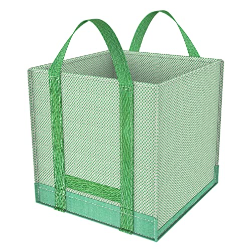 Reusable Yard Waste Bags/Lawn Bags/Leaf Bags, Collapsible Garden Bag, Pop Up Garden Bag, Heavy Duty Woven Polypropylene Bag, Double Bottom Design Reinforced carry handles(1-Pack 32Gallons) - size: 1 Count (Pack of 1)