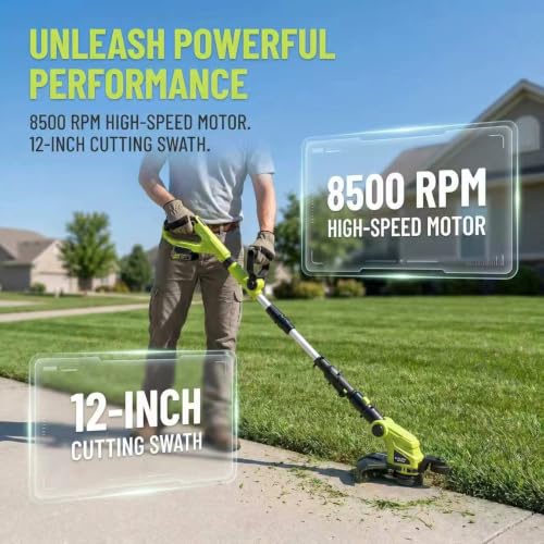 KITLUCK Electric Weed Wacker, 20V Cordless String Trimmer, Lawn Edger Tool