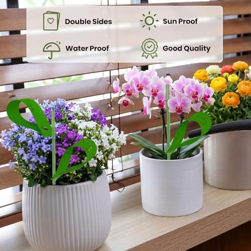 Qualirey 150 Pcs Green Sticky Houseplant Traps Gnat Stakes Indoor - color: Green