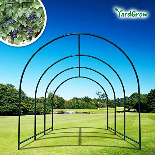 YardGrow Large Garden Support Arch Frame Climbing Plant Arch Arbor for Various Climbing Plant Roses Vines Birthday Wedding Party Decoration Pergola (9.8 x 7 x 7.2ft) - size: 9.8 x 7 x 7.2ft
