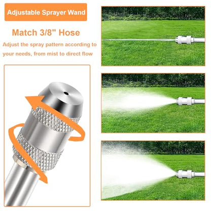 44" Stainless Steel Water Wand Sprayer Built-in Shut Off Valve