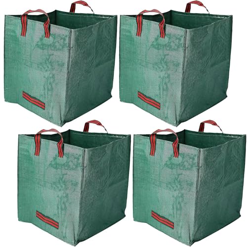 Reusable Garden Waste Bags (4 Pack) Large 125L Self-Standing Yard Bags - color: 4 Pack