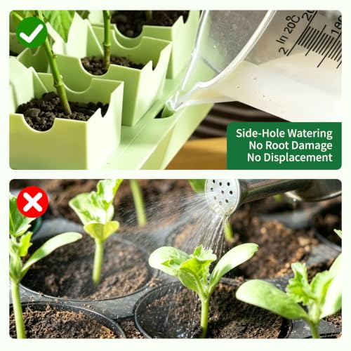 Seed Starter Tray with Handles Easy Transplant 9 Cells