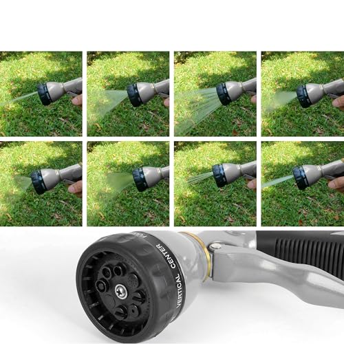 STYDDI PRO Heavy Duty Garden Hose Nozzle, Metal Water Hose Sprayer Nozzle - color: Gray
