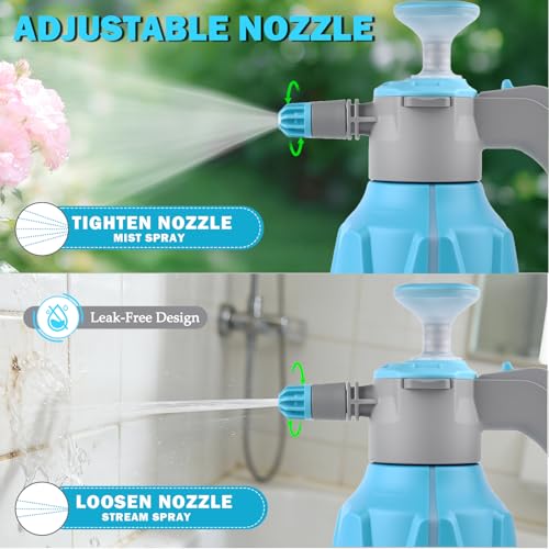 Hand Pump Sprayer 1/2 Gallon, Leak-Proof Plant Mister Spray Bottle