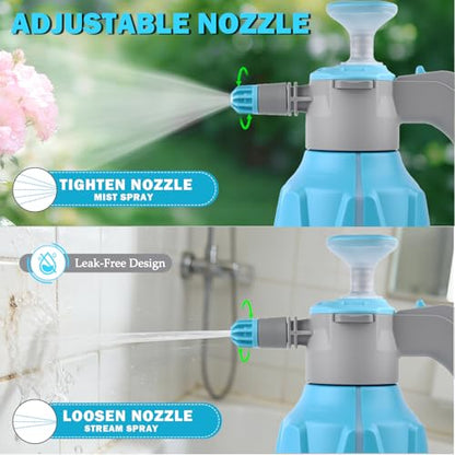 Hand Pump Sprayer 1/2 Gallon, Leak-Proof Plant Mister Spray Bottle
