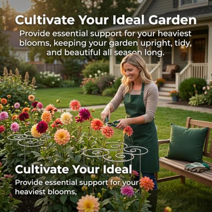 Peony Cages and Supports, Plant Support Garden Stakes, Peony Plant Support - color: M(15.7in)