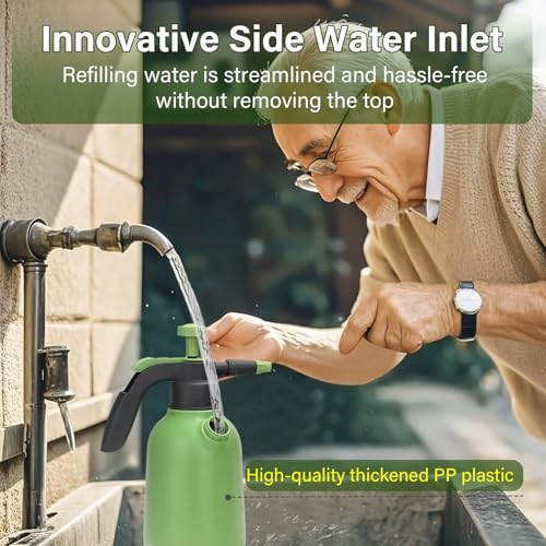 0.5 Gallon Hand Pump Sprayer with 2 Adjustable Nozzle