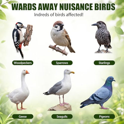 48 Pcs Woodpecker Bird Deterrent for House Outside, Silver Hanging Streamer