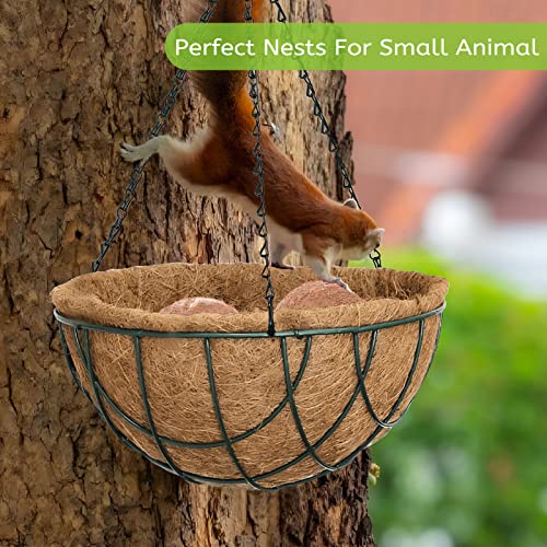 Riare 6 Pack 14 Inch Coco Liners for Planters, Round Hanging Baskets Liners - size: 14inch