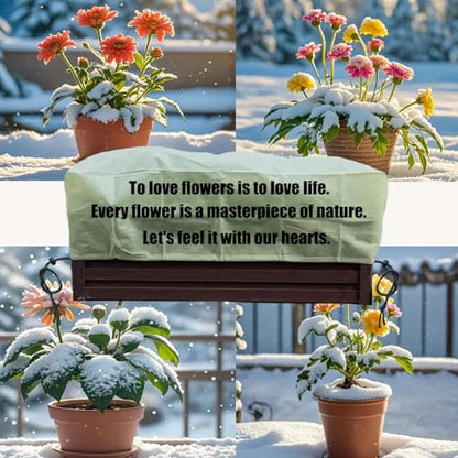EJW Planter Cover, Plant Covers Freeze Protection,2 Pack 39.3"*17.7"x15.7" Planter Covers for Winter, Frost Cloths for Outdoor Plants, Raised Bed Covers for Winter. - size: 2PCS-39.3*17.7*15.7(inch)