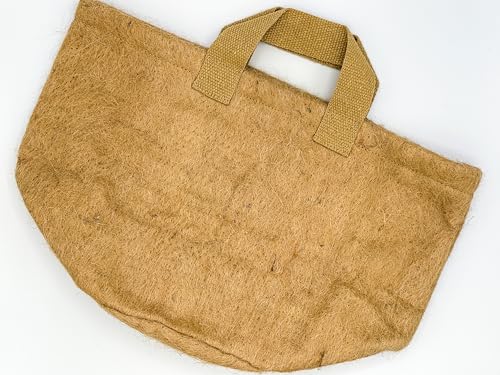 Non-Woven Jute Fabric Grow Bag with Handles, Biodegradeable Pot, 100% Natural Fiber, Breathable, Fast Root Growth, Available in 3 & 5 Gallon. (1, 5 Gallon) - size: 5 Gallon
