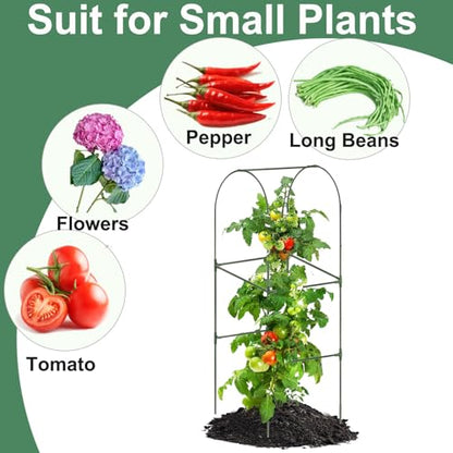 Cucumber Trellis for Plant Climbing- Cucumebr Arch Trelli for Flower Vine Vegetable Tomato Cage Raised Bed- Foldable Garden Tunnel Trellis