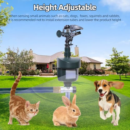 Motion Activated Sprinkler to Deter Animal Cat, Birds, Dogs Repellent Outdoor Lawn Motion Sensor Water Sprinkler for Garden - size: 1 unit[no solar panel]