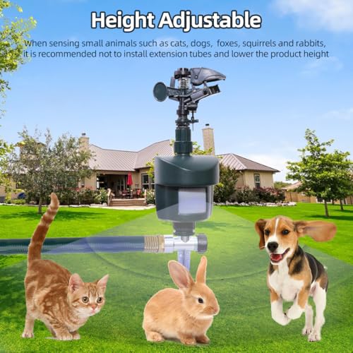 Motion Activated Sprinkler to Deter Animal Cat, Birds, Dogs Repellent Outdoor Lawn Motion Sensor Water Sprinkler for Garden 2 Pack - size: 2 units[no solar panel]