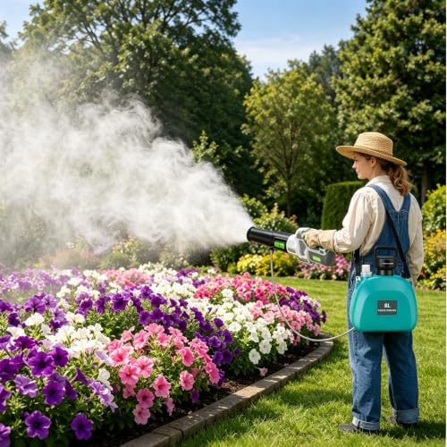 2-in-1 Battery Powered Sprayer Compatible for EGO Leaf Blower 530 575 580 - color: Green