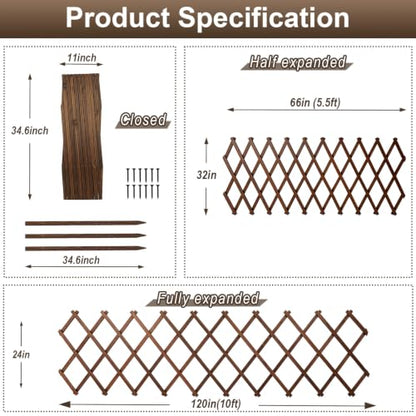 Avalution Decorative Garden Fence Outdoor, Total 24in(H) x 20 ft(L) 2 Pack - size: 2 Panels-24in(H) x 20 ft(L)