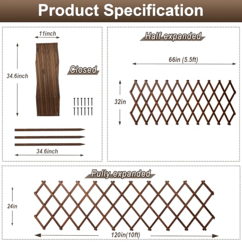 Avalution Decorative Garden Fence Outdoor, Total 24in(H) x 20 ft(L) 2 Pack - size: 2 Panels-24in(H) x 20 ft(L)