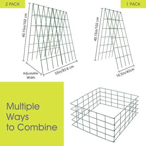 RIFNY Cucumber Trellis for Raised Bed, Garden Trellis 16.5 x 40 Inch, Green - color: Green, size: 16.5 x 40 Inch