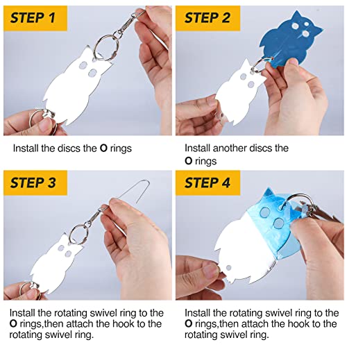 XPCARE 24PCS Bird Scare Devices - Owl Shape Bird Reflective Discs - Highly Reflective Double-Sided Bird Reflectors - to Scare Woodpecker Pigeon Owls Birds Away