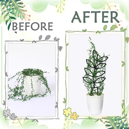 4 Pcs Plant Trellis Indoor Black Small Trellis for Potted Plants - style: Boho