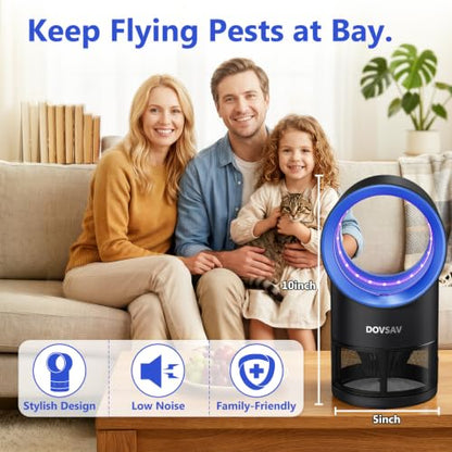 Fruit Fly Traps for Indoors, Blue Gnat Trap Indoor with Suction & Timer - color: Blue