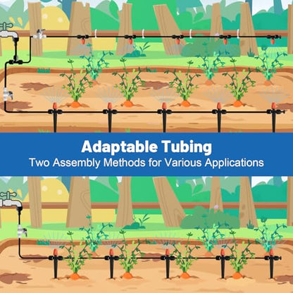 Misting Drip Irrigation System for Garden Watering,Raised Bed 60FT - size: 60FT