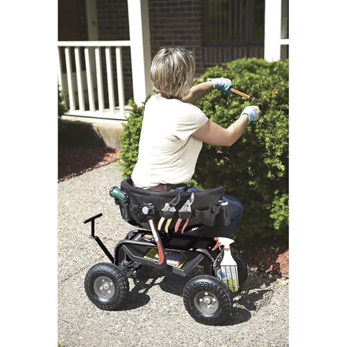 Strongway Deluxe Rolling Garden Seat with Easy Change Turnbars