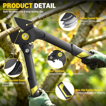 Jardineer Anvil Lopper for Tree Trimming, 16.5 Inch Branch Cutter