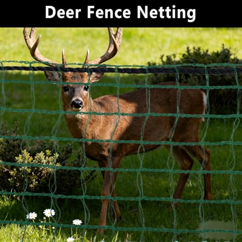 POYEE Deer Fence Netting 7x100ft Plastic Mesh Netting for Garden Protection - color: Green, size: 7x100ft