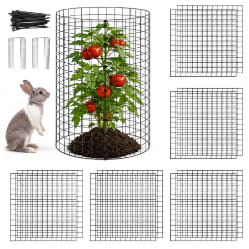 10 Pack Plant Protectors from Animals 12'' x 12'' with Stakes Nylon Ties - size: 10PACK-12*12inch