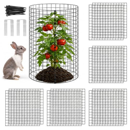 10 Pack Plant Protectors from Animals 12'' x 12'' with Stakes Nylon Ties - size: 10PACK-12*12inch