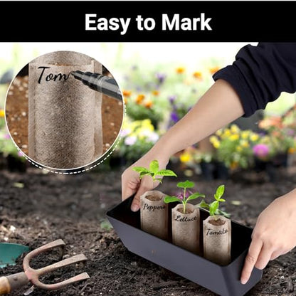 Seed Starter Bags Small, 200PCS 3x4 inch Non-Woven Nursery Plant Grow Bags, Fabric Seedling Bags Pots Pouch for Plants Seeding Clones Home Garden Supply - color: White, size: 2.7"x4.3"/Pack of 200