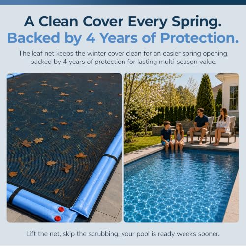 Blue Wave 16-ft x 36-ft Rectangular Leaf Net In Ground Pool Cover - size: 36' x 16' (Rectangular)