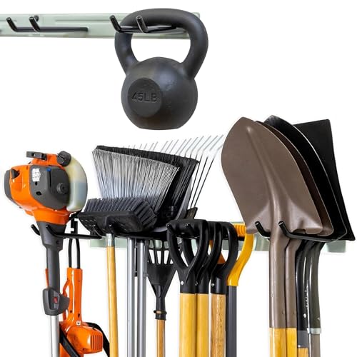 StoreYourBoard Garage Tool Organizer, 36 in, Holds 250 lb - color: CACTUS, size: 36" Heavy Duty Steel Rack | 4 Hooks | Holds 250lbs