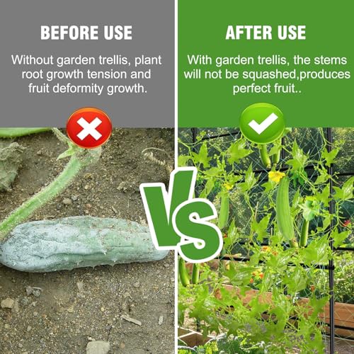 unho 63inch Garden Trellis Arch: for Climbing Plants with Net Metal - size: 41*64*63inch