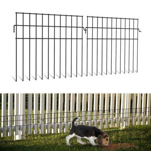 20 Panels Animal Barrier Fence, 27ft (L) X13in (H) No Dig Garden Fence for Dog Rabbit, 1.17in Gap Rustproof Metal Stakes Decorative Garden Fencing,Ground Defense Border Fence for Outdoor,Yard,Patio - size: 20 Panels, 27ft(L) x 13in(H)