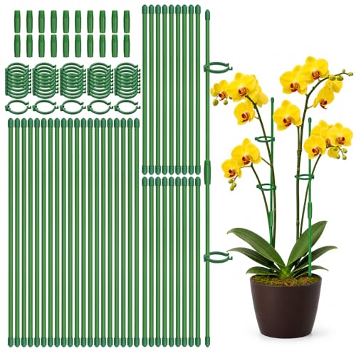 40 Pcs Plant Support Stakes, Indoor Plant Stakes Adjustable Length - size: 20pcs 12inch+20pcs 16inch