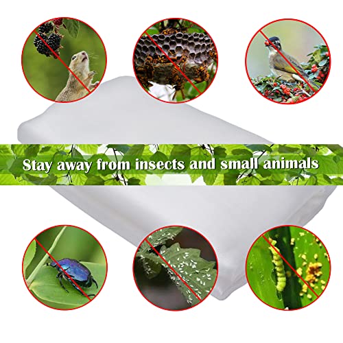 FONUNO Fruit Tree Netting with Zipper Birds Netting for Fruit Trees, White - color: White, size: 10 x 10 feet - 2 Pack