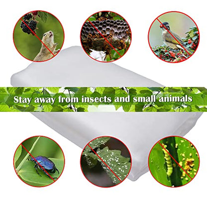 FONUNO Fruit Tree Netting with Zipper Birds Netting for Fruit Trees, White - color: White, size: 10 x 13 feet - 2 Pack