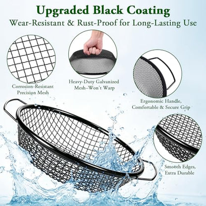 WLLEYAY 4PCS Soil Sifter for Gardening with Handle 1/4in,1/8in,5/16in,3/8in