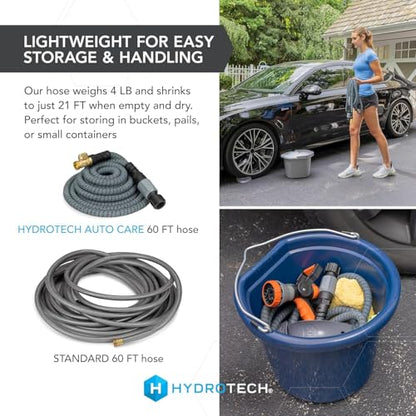 HydroTech 60 ft Auto Care Expandable Burst-Proof Hose, 5/8 in Diameter - size: 60 Feet