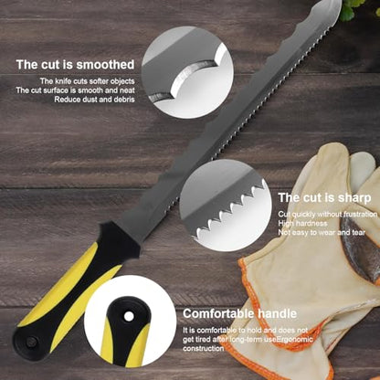 Sod Cutter knife: Insulated knife 11.14-inch sod knife blade, Stainless Steel double-edged for outdoor, Lawn Repair, easy to carry (yellow) - color: Long Yellow
