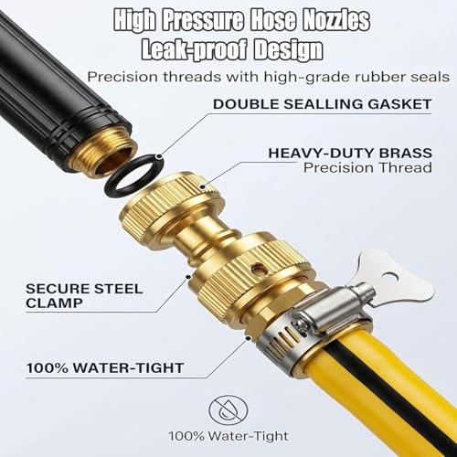 2packs High Pressure Hose Nozzle Sprayer for US Garden Hoses