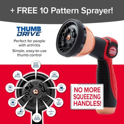 Pocket Hose 25 FT Copper Head Hose, Pocket Pivot, No Tangles, Anti-Burst