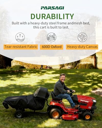 Lawn Tractor Leaf Bag 600D Heavy Duty Material 54.Cu.Ft Standard Leaf Bagger for Riding Lawn Mower,Heavy Duty Leaf Grass Collection Bagger (600D Leaf Bag) - size: 600D LEAF BAG