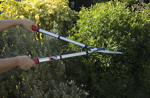 Kimura® Pro Telescopic Garden Shears - Premium Hedge Shears, Patented Gearing Technology, Lightweight Extendable Aluminium Handles, Japanese SK5 Steel Blades, Heavy Duty Gardening Shears - 25" - 34" - size: 25"-34"